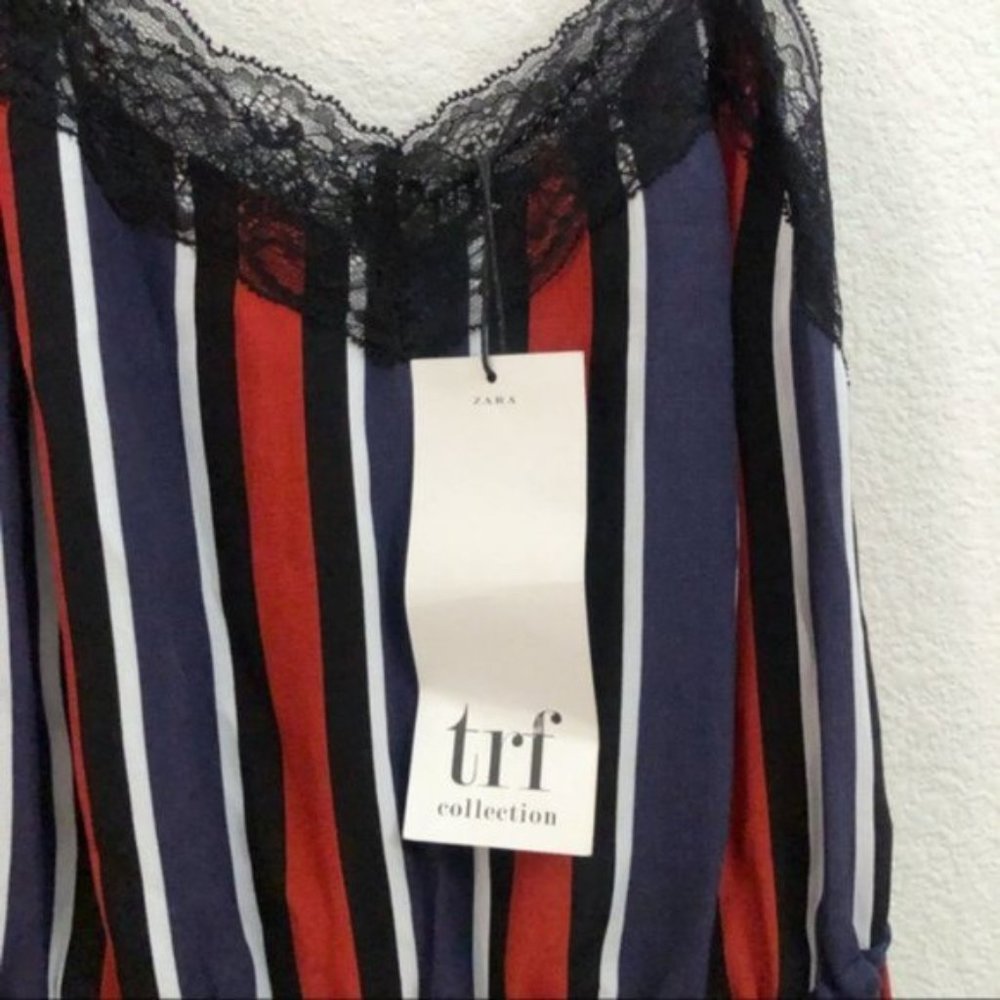 NWT Zara Stripe Drawstring Cami Tunic size XS - Picture 10 of 11